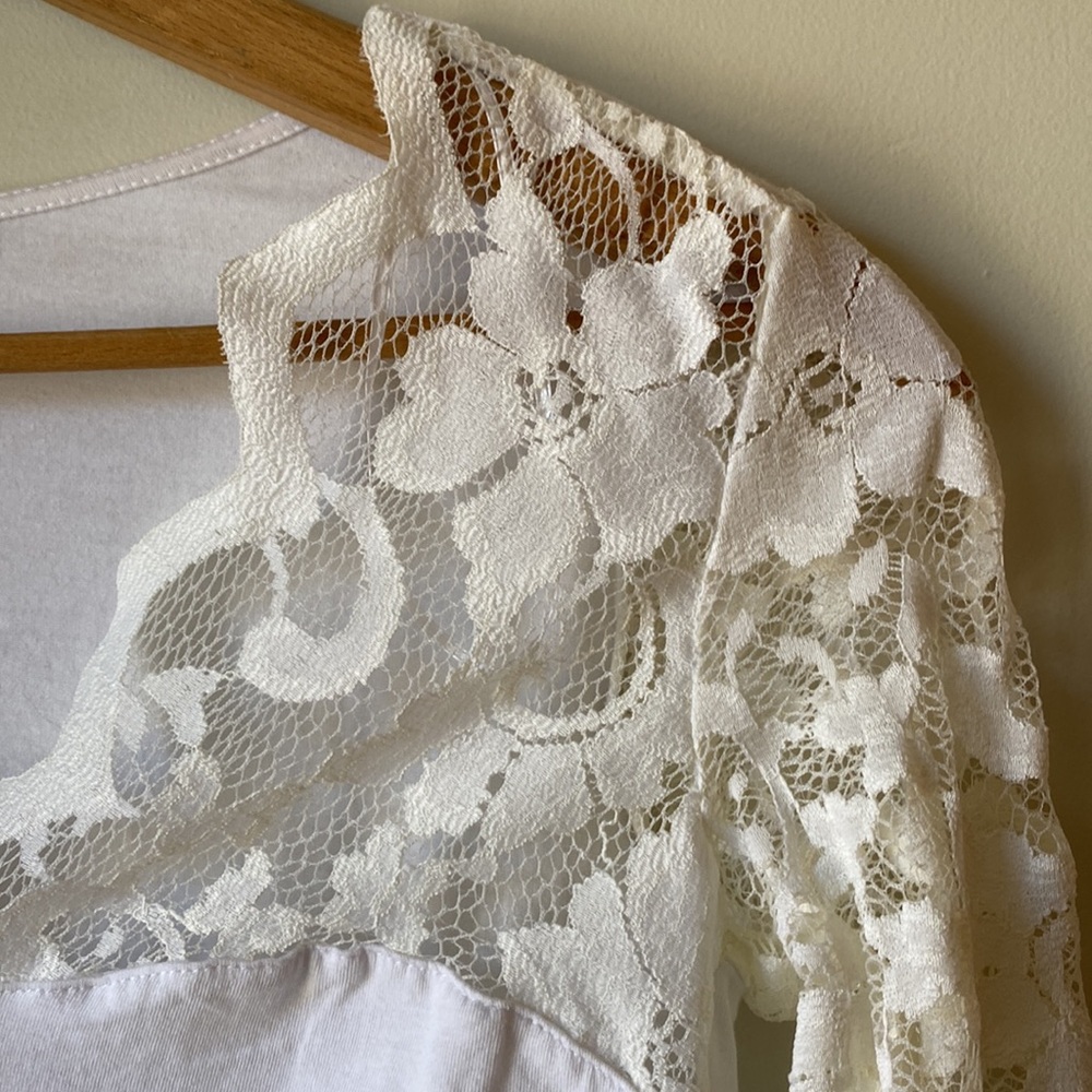 Lacey white long sleeve shirt - Picture 4 of 14